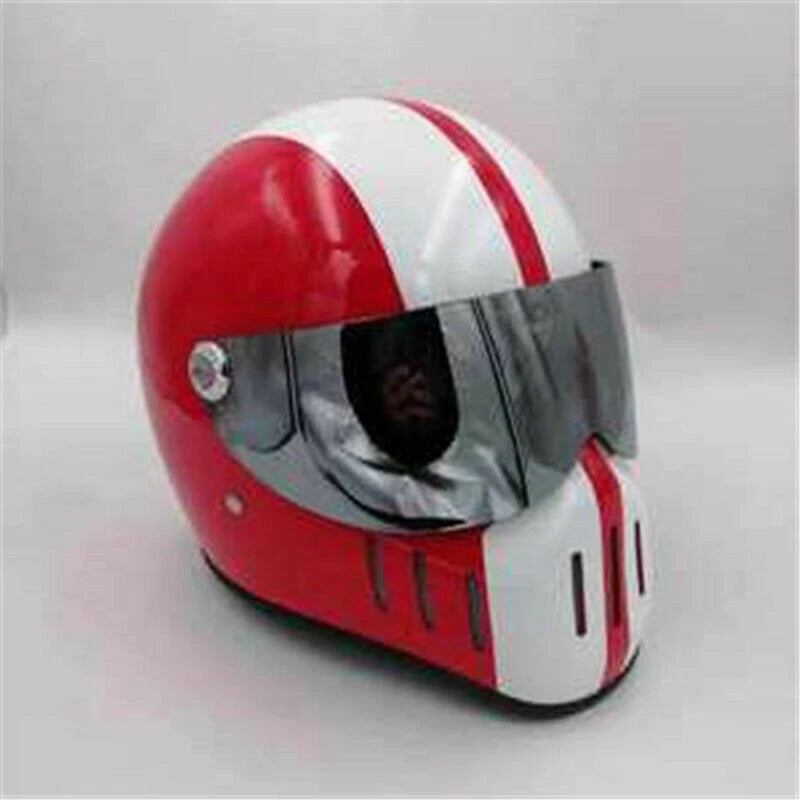 Full Face Vintage Helmet Lightweigh Anti-fog Glasses Motorcycle Helmet 07FC0E-D4 - KOEEK