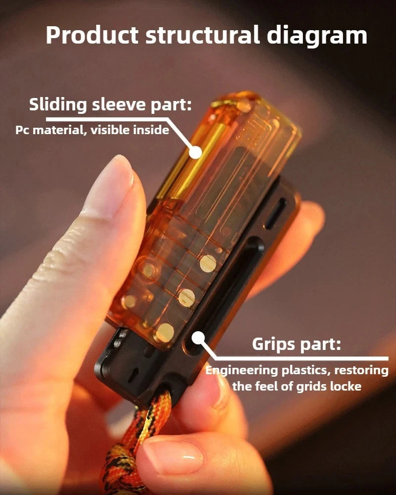 PC RlFLE-5 Mechanical Rebound Push Slider Toy Slider Fidget EDC Decompress Toys 07FC0E-D4 - KOEEK