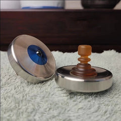 PEI Stainless Steel Spinning Top Ceramic Bead EDC Desktop Fidget Spinner EDC Toy 07FC0E-D4 - KOEEK