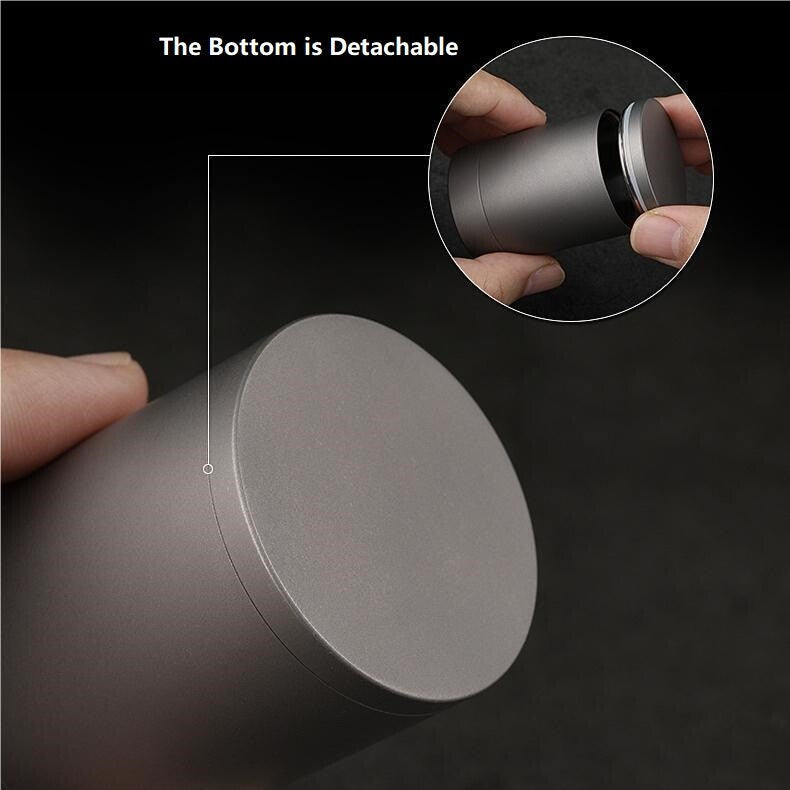 Titanium Waterproof Pill Case Container Holder Jewelry Tea Storage Can Box EDC 07FC0E-D4 - KOEEK