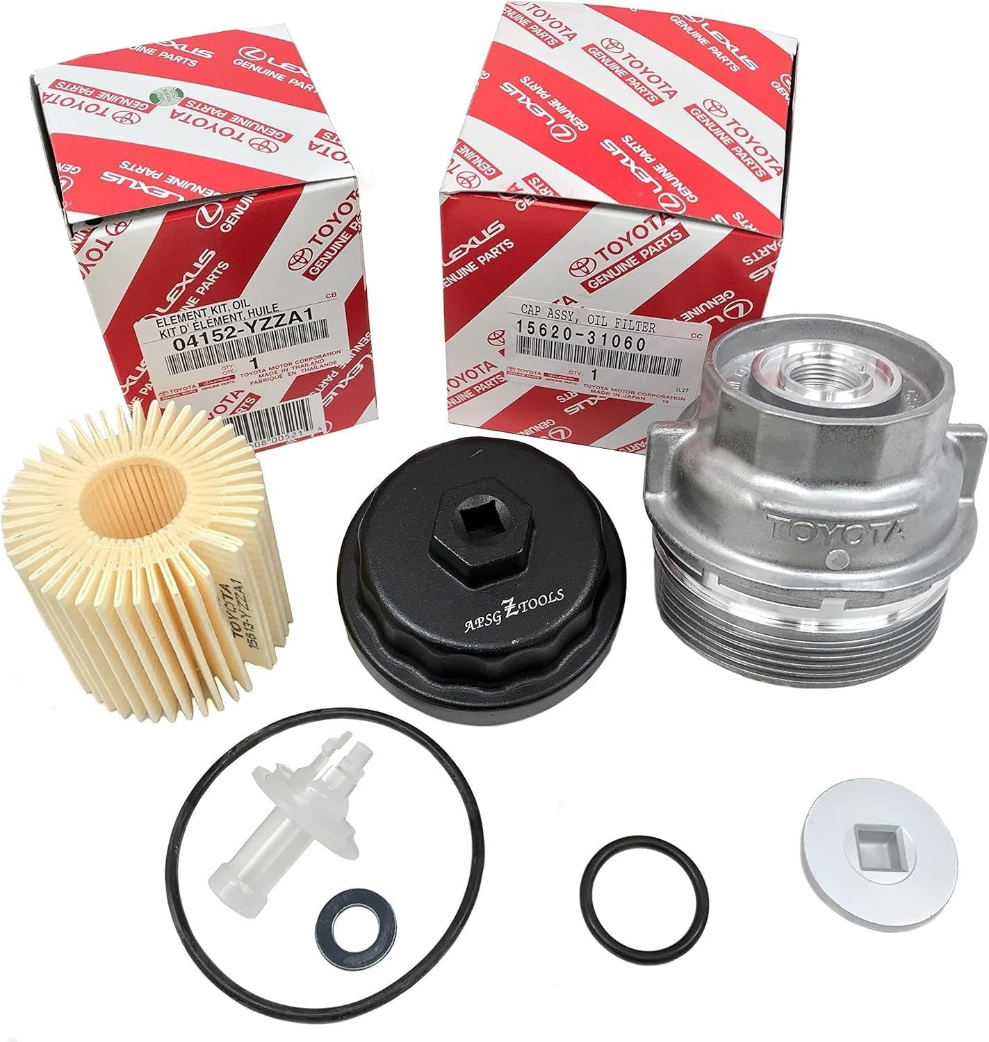 new  04152-YZZA1 oil filter with 15620-31060 Oil Filter Housing... 07FC0E-D4 - KOEEK