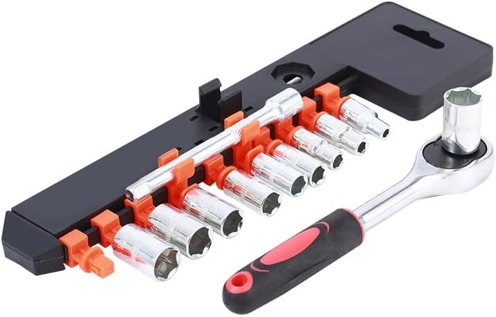new 12-Piece Ratchet Socket Wrench Set, Drive Set of Small, As Shown