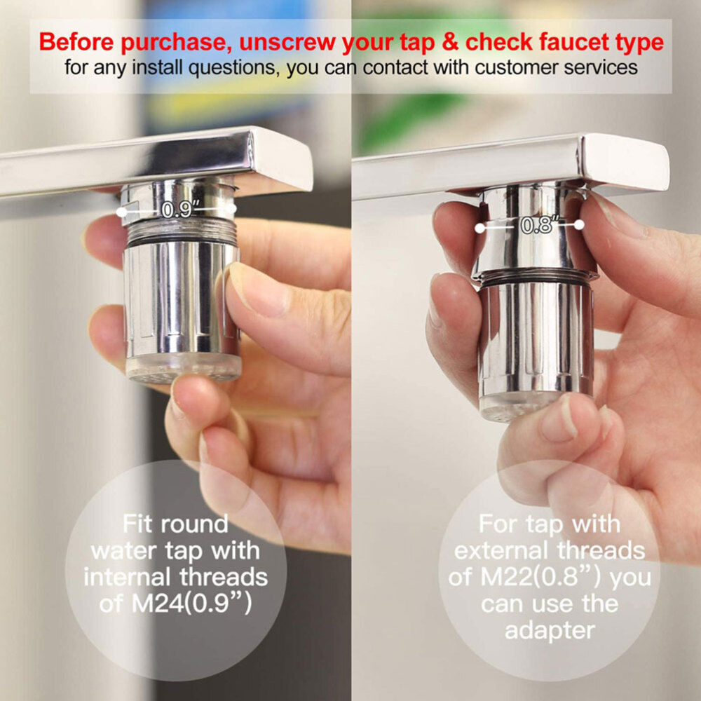 new  Faucet Aerator Water Light Luses LED Temperature Control Taps koeek - KOEEK