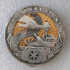 1pcs Movable Mechanism Coin "The Savior`s Hand"  Amazing Hobo Art 07FC0E-D4 - KOEEK