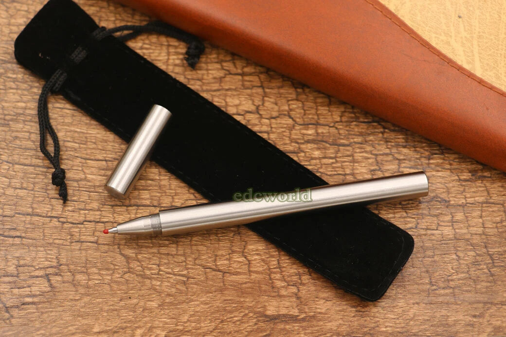Hot Handmade Stainless Steel Pocket Ballpoint Pen Writing Outdoor EDC Pen EDC - KOEEK