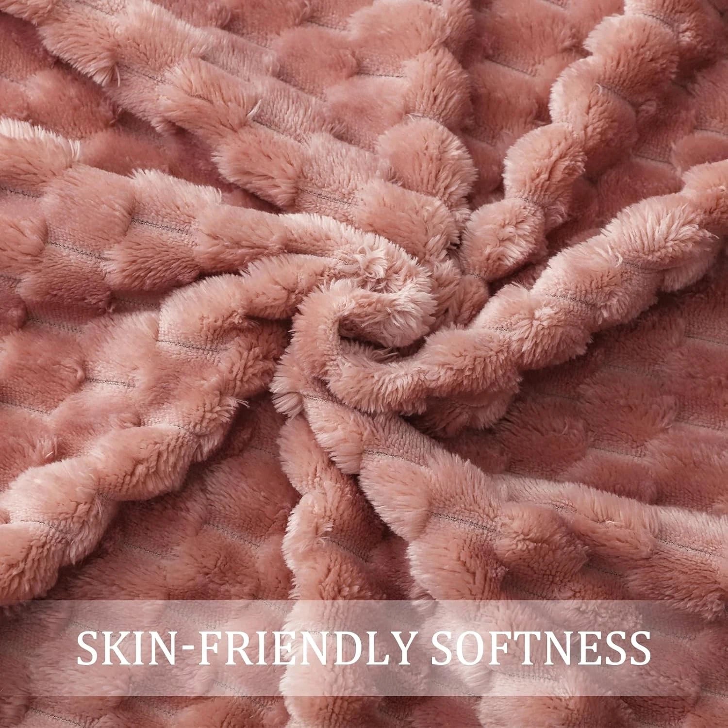 Double-sized soft plush blanket, 60x80 inches, soft comfortable, and lightweight 07FC0E-D4 - KOEEK