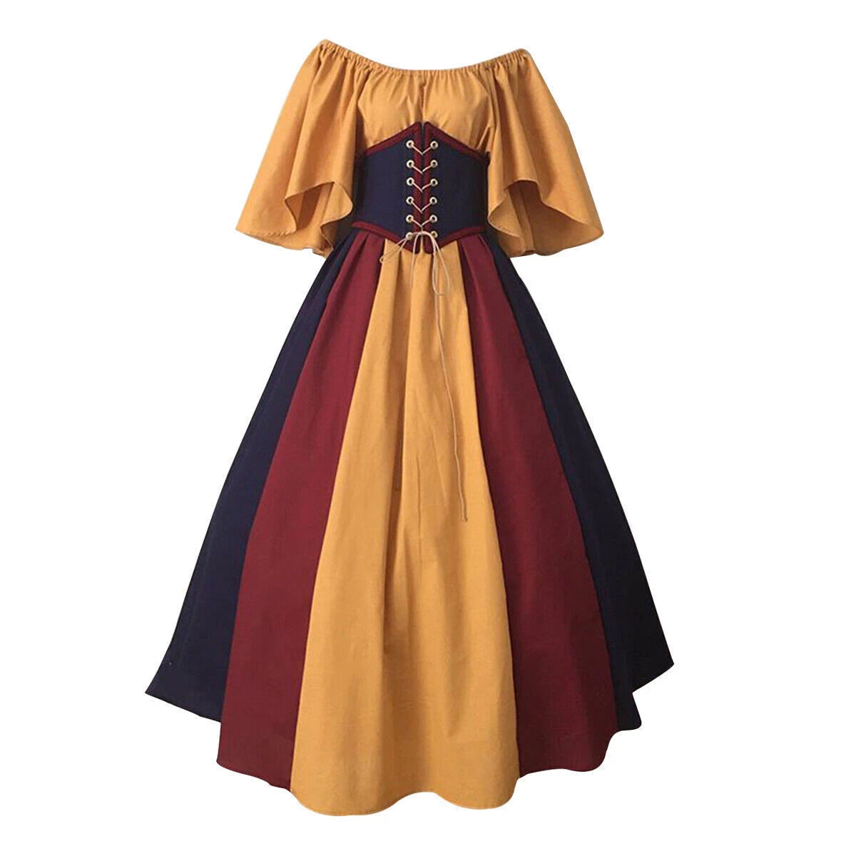 Women Medieval Retro Renaissance Dress Costume Party Slim Dress Gowns Clothes 07FC0E-D4 - KOEEK