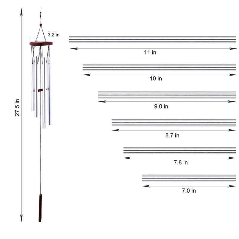 ny 27 rør Stor dyb tone Windchime Kapelklokker Wind Chimes Have Home Decor