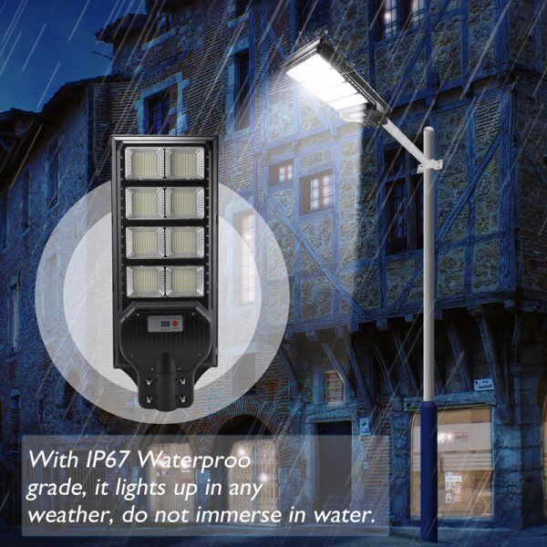 ny 2 STK 9900000000LM 800W Watt Kommerciel Solar Street Light Dusk To Dawn Road Lamp