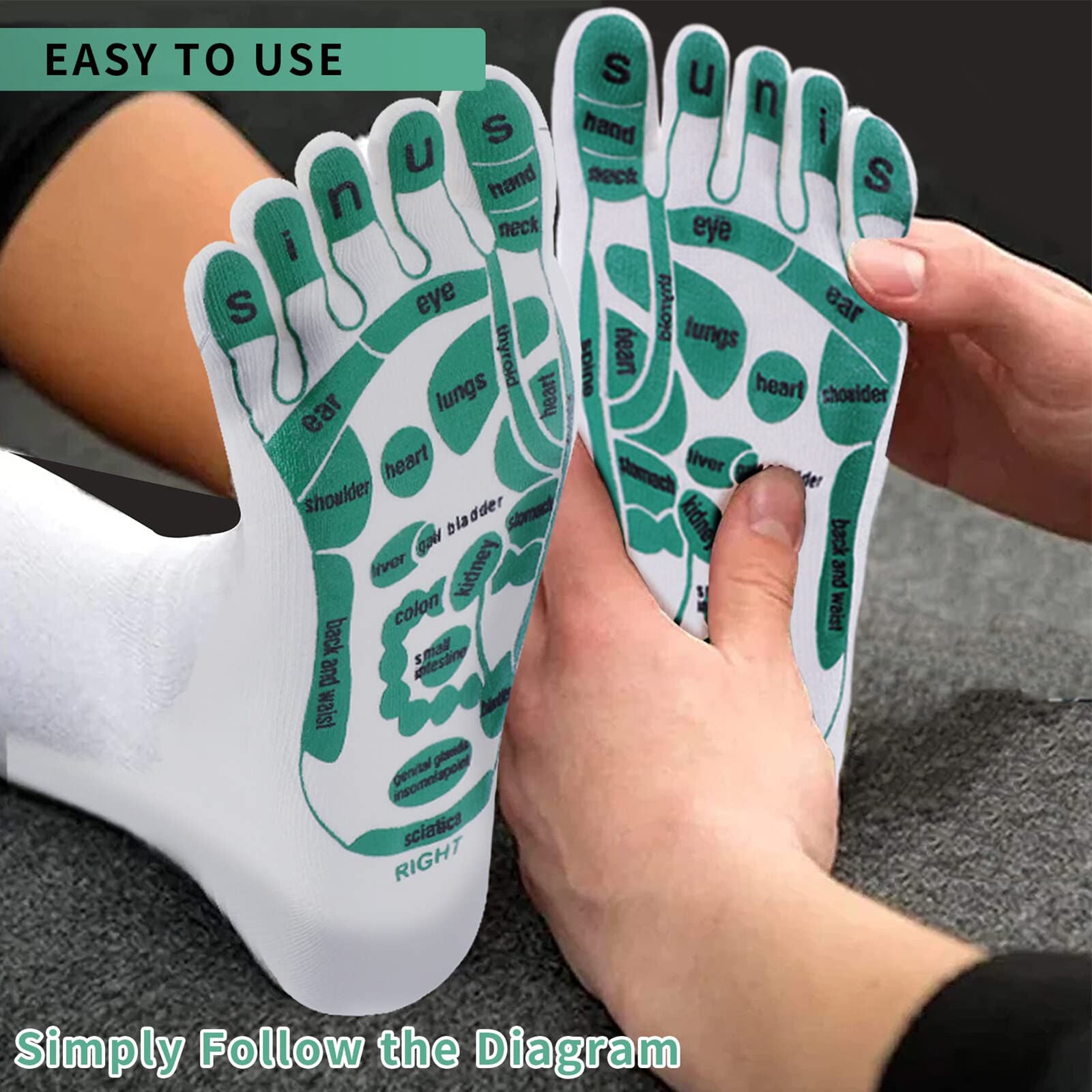 new Acupressure Reflexology Socks for Feet Massage Reflection Area Schematic Socks koeek - KOEEK