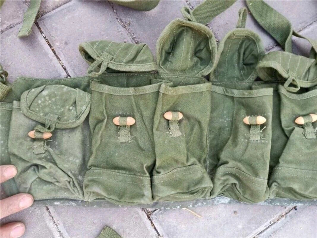 Surplus Vietnam War Chinese Type 63 Auto Chest Rig Ammo Pouch Military Bag Pack 07FC0E-D4 - KOEEK