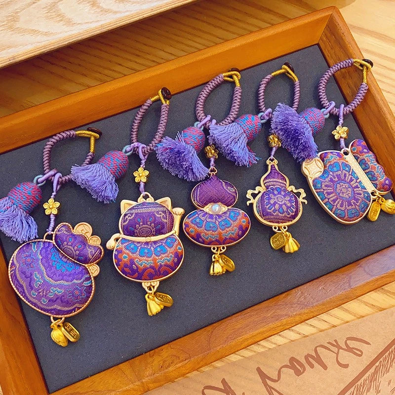 Song Jin Gourd Pendant/bag Hanging/car Hanging Double-Sided Maneki Neko Pendant 07FC0E-D4 - KOEEK