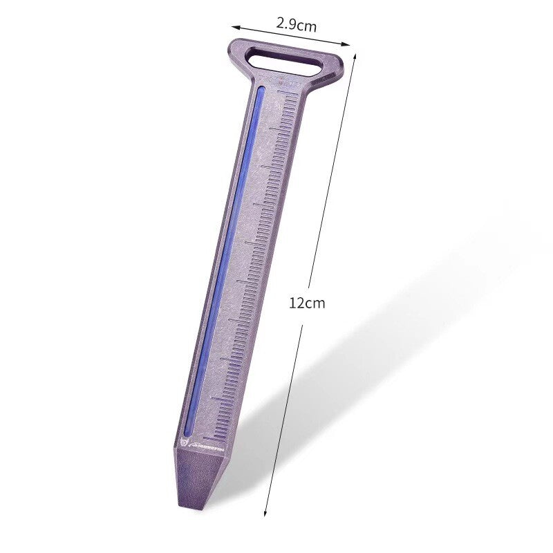 Outdoor Titanium Alloy Scale 90MM Metric Ruler Construction Site EDC Multi Tools 07FC0E-D4 - KOEEK