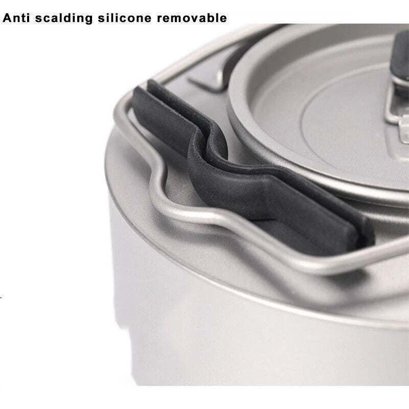 Outdoor 600ml Titanium Kettle Camping Travel Light Tea Kettle Coffee Pot 07FC0E-D4 - KOEEK