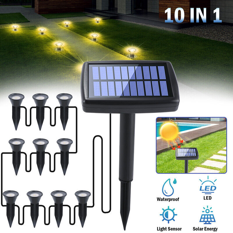 nye Luces LED Solares De Patio Lamparas Solares Patio Luz Solar Para Jardin 10 Luces