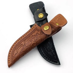 Cowhide Straight Knife Sheath Leather Pocket Sheath Outdoor Belt Case Protective 07FC0E-D4 - KOEEK