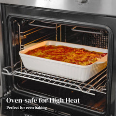 Oven Casserole, Baking Pan Set, Ceramic Bakeware 3-Piece Set 07FC0E-D4 - KOEEK