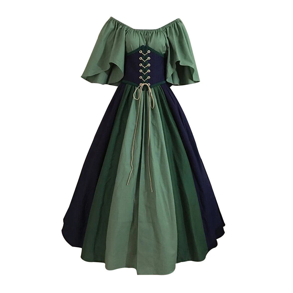 Women Medieval Retro Renaissance Dress Costume Party Slim Dress Gowns Clothes 07FC0E-D4 - KOEEK