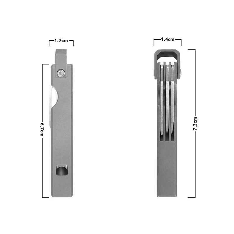 5-in-1 Pocket Safety Whistle Multi Purpose tool Outdoor Camping Folding Blade 07FC0E-D4 - KOEEK
