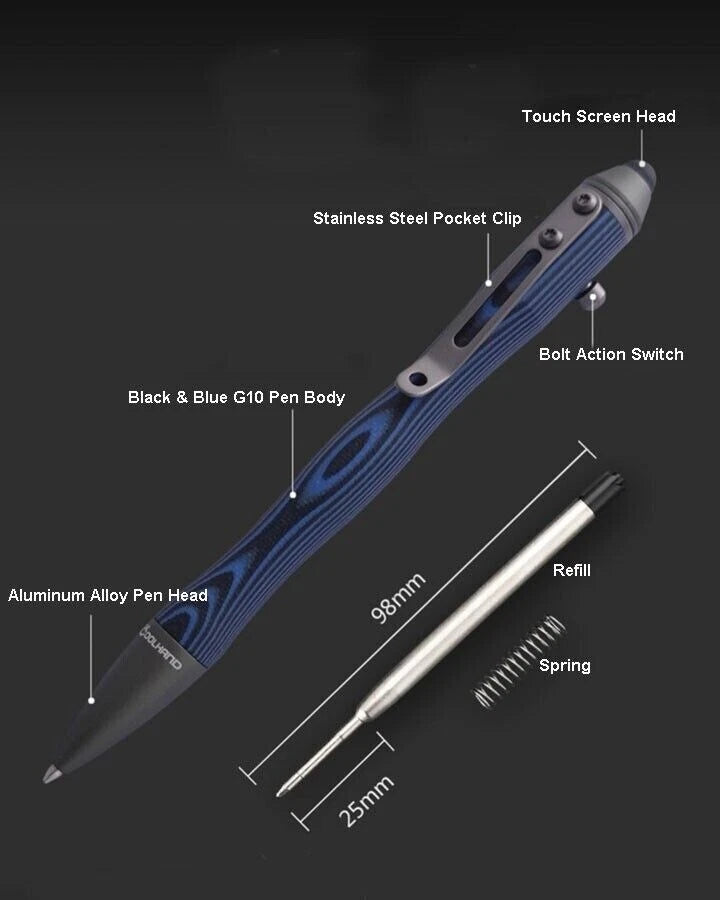 G10 Aluminum Alloy Ballpoint Pen Stylus Tip Touch Screen Pocket Writing EDC Pen 07FC0E-D4 - KOEEK