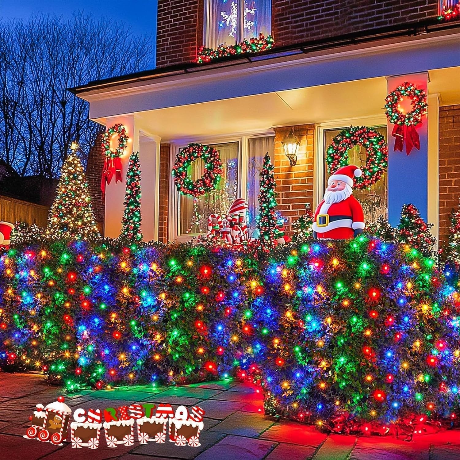 "Outdoor String Net Lights Mesh Fairy Christmas and Halloween Lights for Bushes 07FC0E-D4 - KOEEK