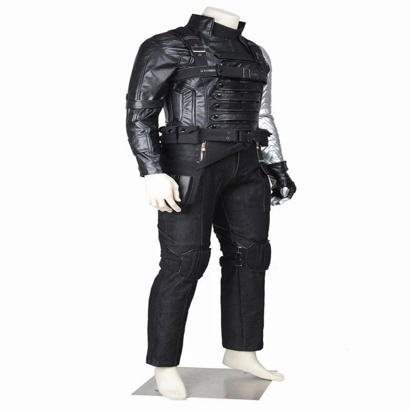 Cosplay Captain America Winter Soldier Bucky Costumes Full Set Armor Halloween 07FC0E-D4 - KOEEK