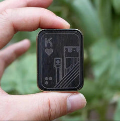 Wood Click Clicker Poker Slider Push Card Hand Fidget Decompression EDC Toys 07FC0E-D4 - KOEEK