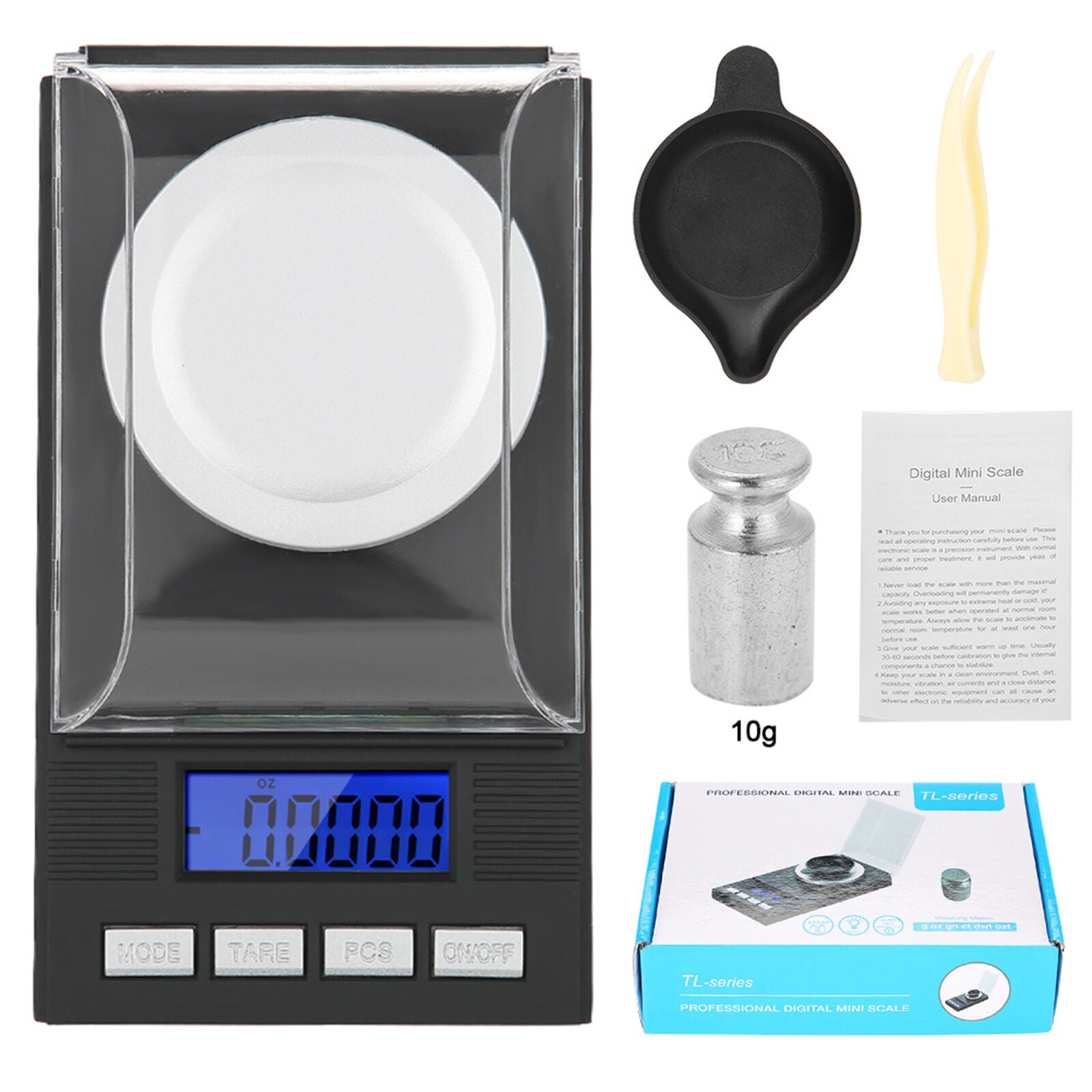 new Mini Portable High Accuracy 0.001g Pocket Jewelry Scale With LED Digital HGF koeek - KOEEK