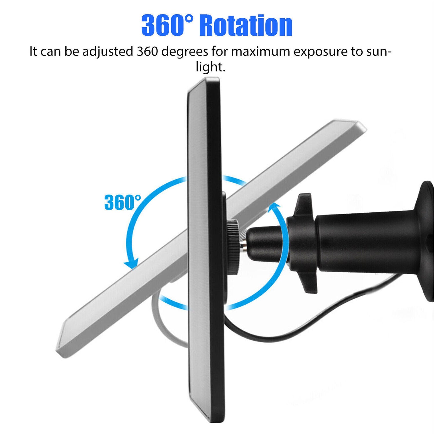 new Solar Panel Solar Cell Outdoor Waterproof 3W 5V Charger 360° Mounting Bracket koeek - KOEEK