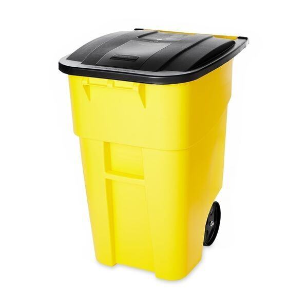 ny Rubbermaid Commercial Fg9w2700yel 50 Gal rektangulær skraldespand, gul, 24 tommer