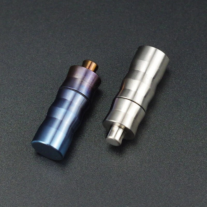 Titanium Waterproof Pill Box Organizer Container Case Storage Tank EDC Key chain 07FC0E-D4 - KOEEK