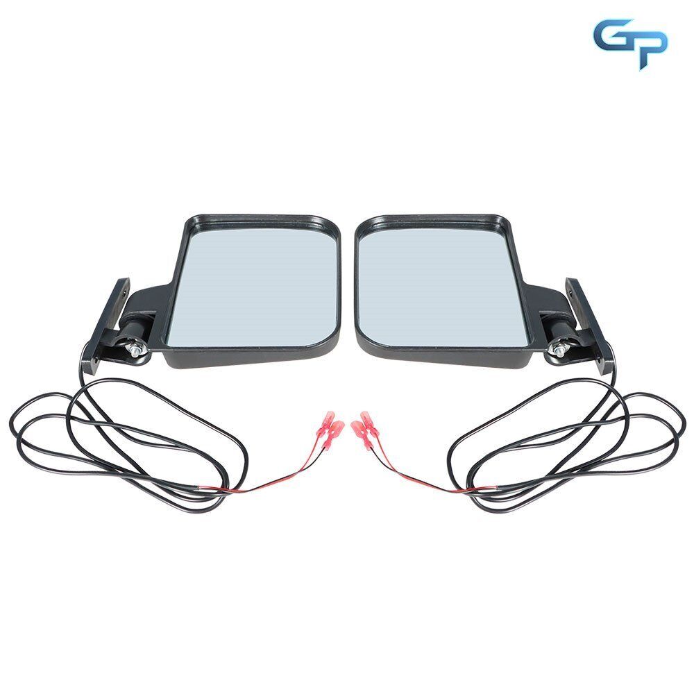 Side Mirrors With Led Turn Signal Light Golf Cart Rear View Mirrors for EZGO