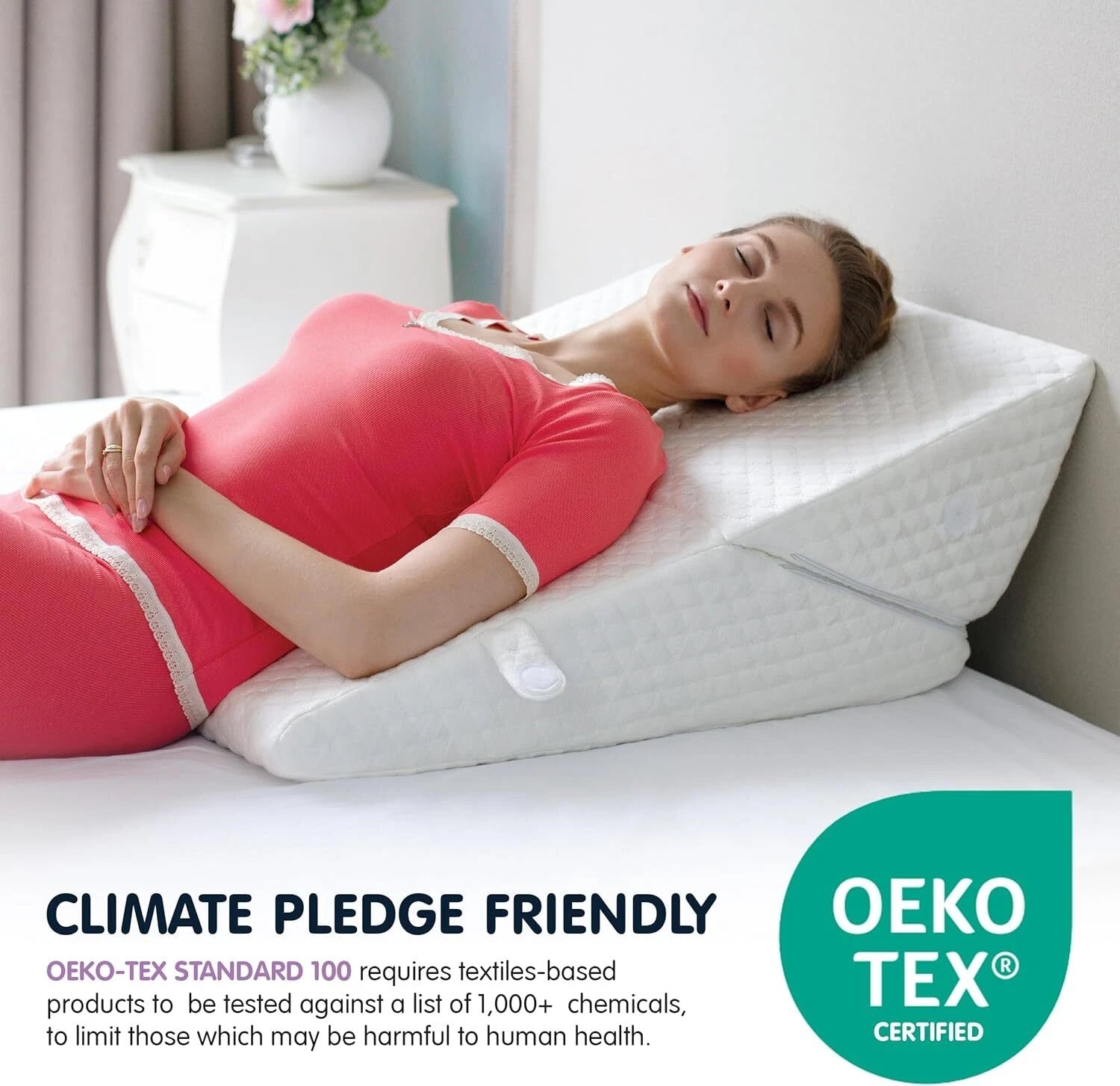 Adjustable Wedge Pillow for Sleep - For relief of sleep apnea, 07FC0E-D4 - KOEEK