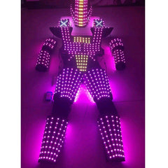 LED Robot Costume Suit IlluminatedDance Glow Party Show Night Lights Clothing 07FC0E-D4 - KOEEK