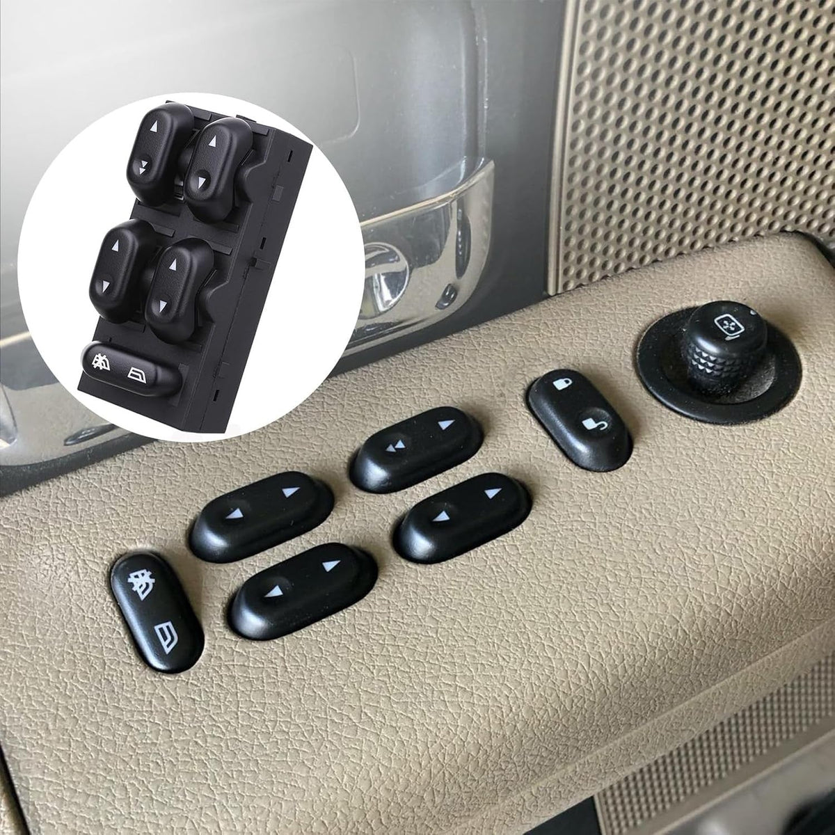 new Driver Side Master Power Window Switch 5L1Z14529AA for Ford F150 2004 2005... 07FC0E-D4 - KOEEK