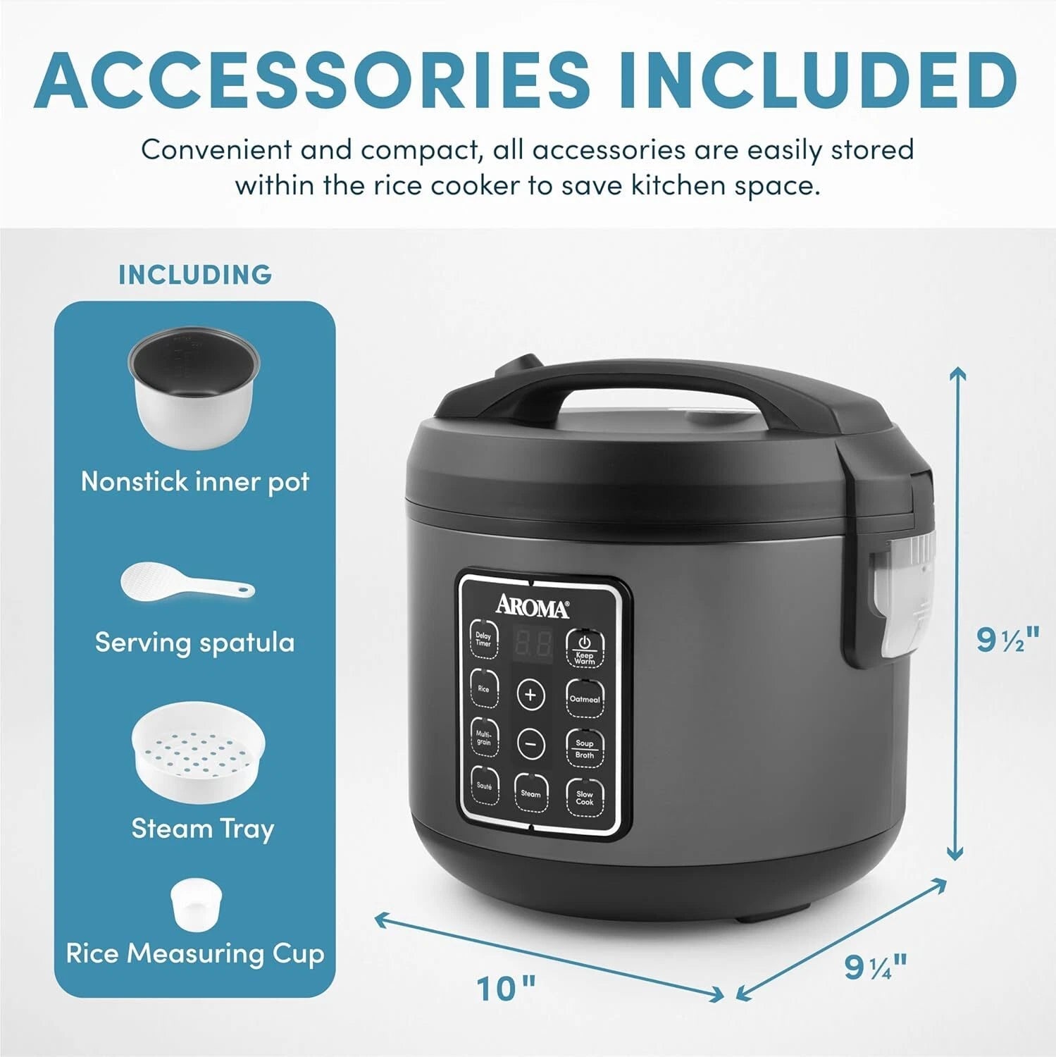 12-Cup (Cooked) Digital Rice and Grain Multi-Cooker Black 07FC0E-D4 - KOEEK