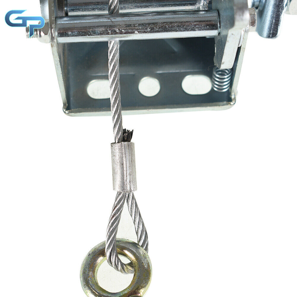 Silvery 1600lbs Two-Way Adjustable Hand Winch Boat Winch With 5.0mm x 10m Rope