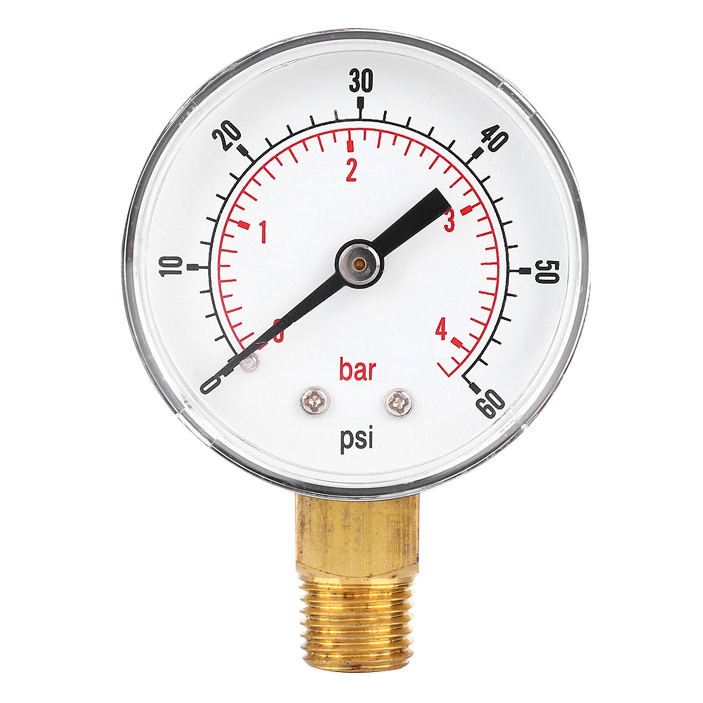 new (0-60psi 0-4bar)1/4 BSPT Bottom Connection Vacuum Pressure Gauge 50mm Dial koeek - KOEEK