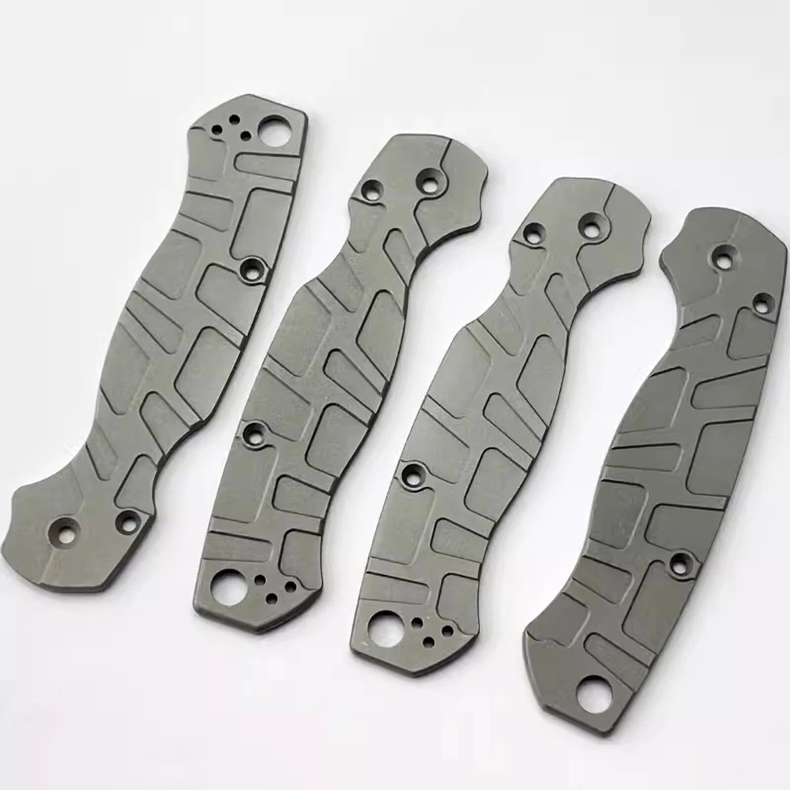 Aluminum Alloy Radial Stria Scales for Spyderco C81 Paramilitary 2 C81 Para2 PM2 07FC0E-D4 - KOEEK