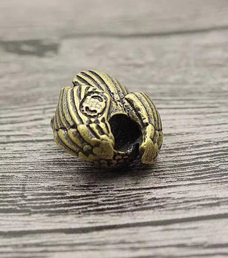 Brass Owl Bead Paracord EDC Knife Lanyard Beads Keychain Charms DIY Pendant Bead 07FC0E-D4 - KOEEK
