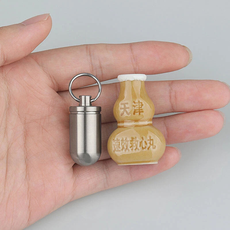 Mini Titanium Waterproof Box Sealed Storage Tank Outdoor Pill Container EDC 07FC0E-D4 - KOEEK