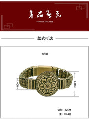 Brass Bracelet Vintage Style Copper Chain Luxury Men’s Watch Band 07FC0E-D4 - KOEEK