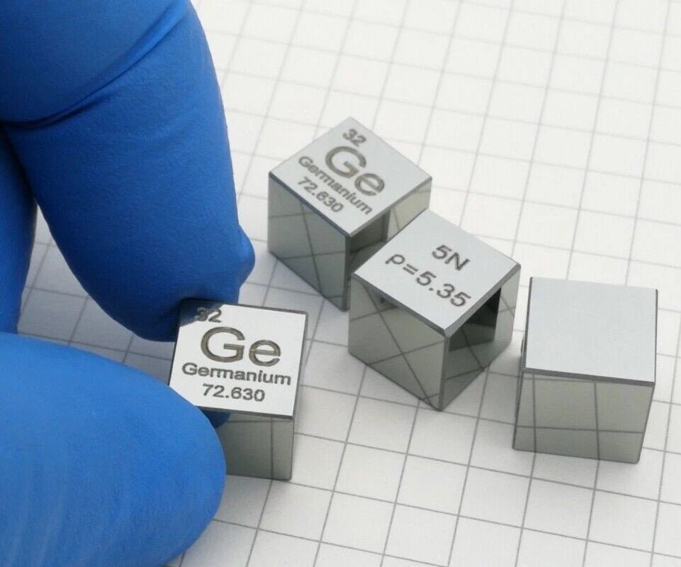 1 Pcs 10mm Germanium Metal Density 99.99% Cube Element Periodic Table Collection 07FC0E-D4 - KOEEK