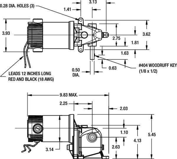 ny Dayton 1Lrb2 Dc girmotor, 102,0 In-Lb Maks. Dreiemoment, 24 Rpm Navneskilt Rpm, 90V