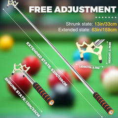 new Pool Bridge Stick, Professional Retractable Cue Low Head, Brass 07FC0E-D4 - KOEEK