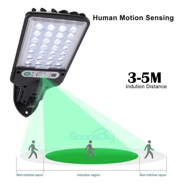 ny 1200000lm LED Solar Flood Light Security Bevægelsessensor Udendørs Yard Street Wall