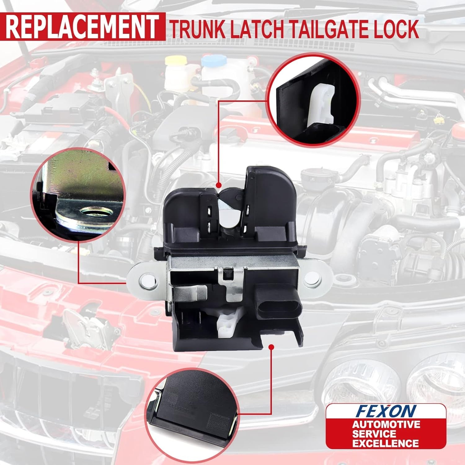 new Trunk Latch Tailgate Lock Compatible with VW Jetta Sportwagen 2010-2014,... 07FC0E-D4 - KOEEK