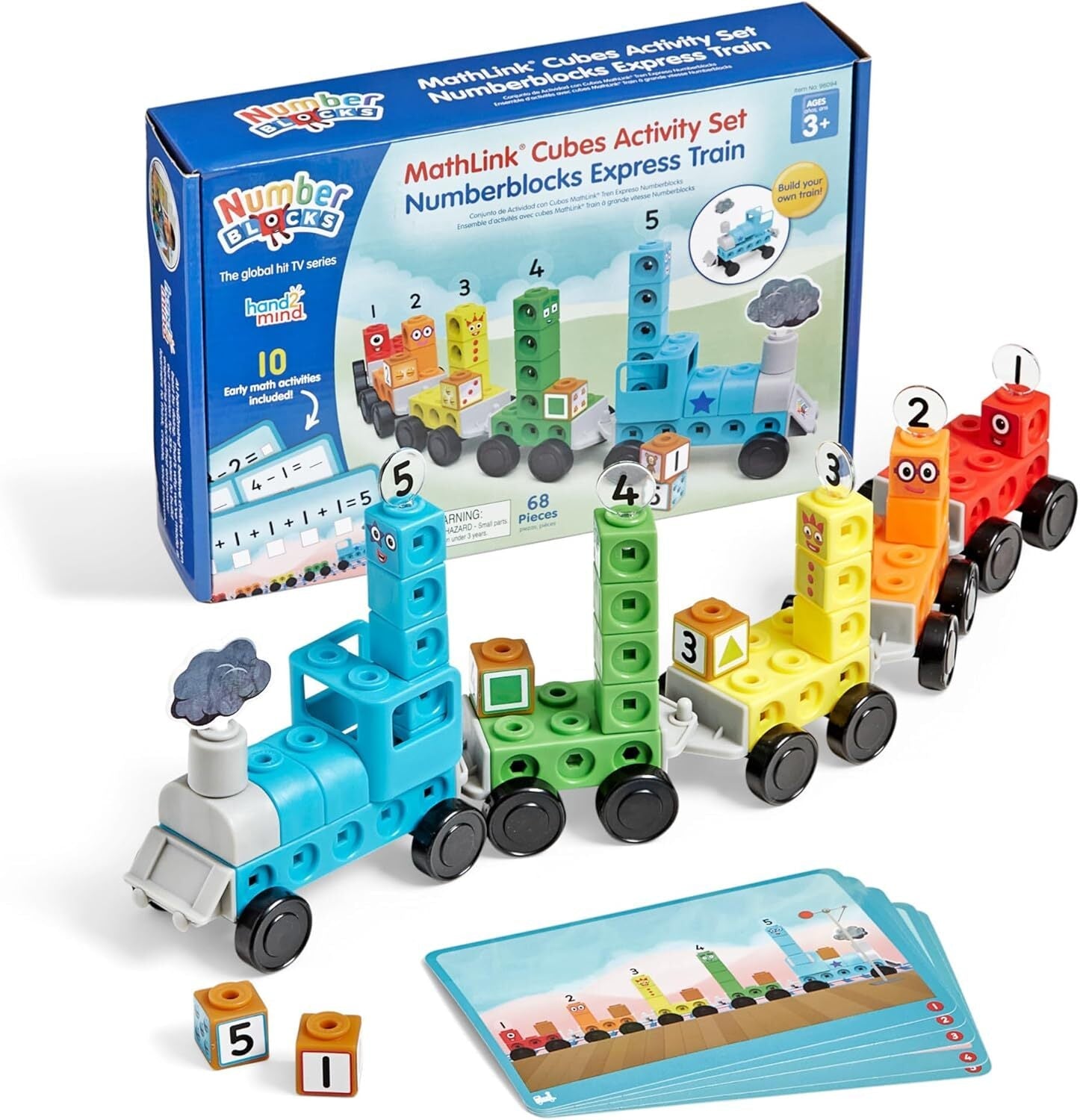 new hand2mind Numberblocks Express Train MathLink Cubes Activity Set, Preschool... HAND2MIND - KOEEK