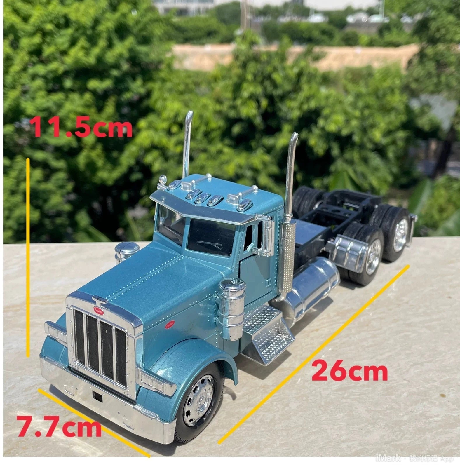 1/32 Blue Peterbilt Heavy Truck Diecast Model Cab Only Loose Accessories 07FC0E-D4 - KOEEK