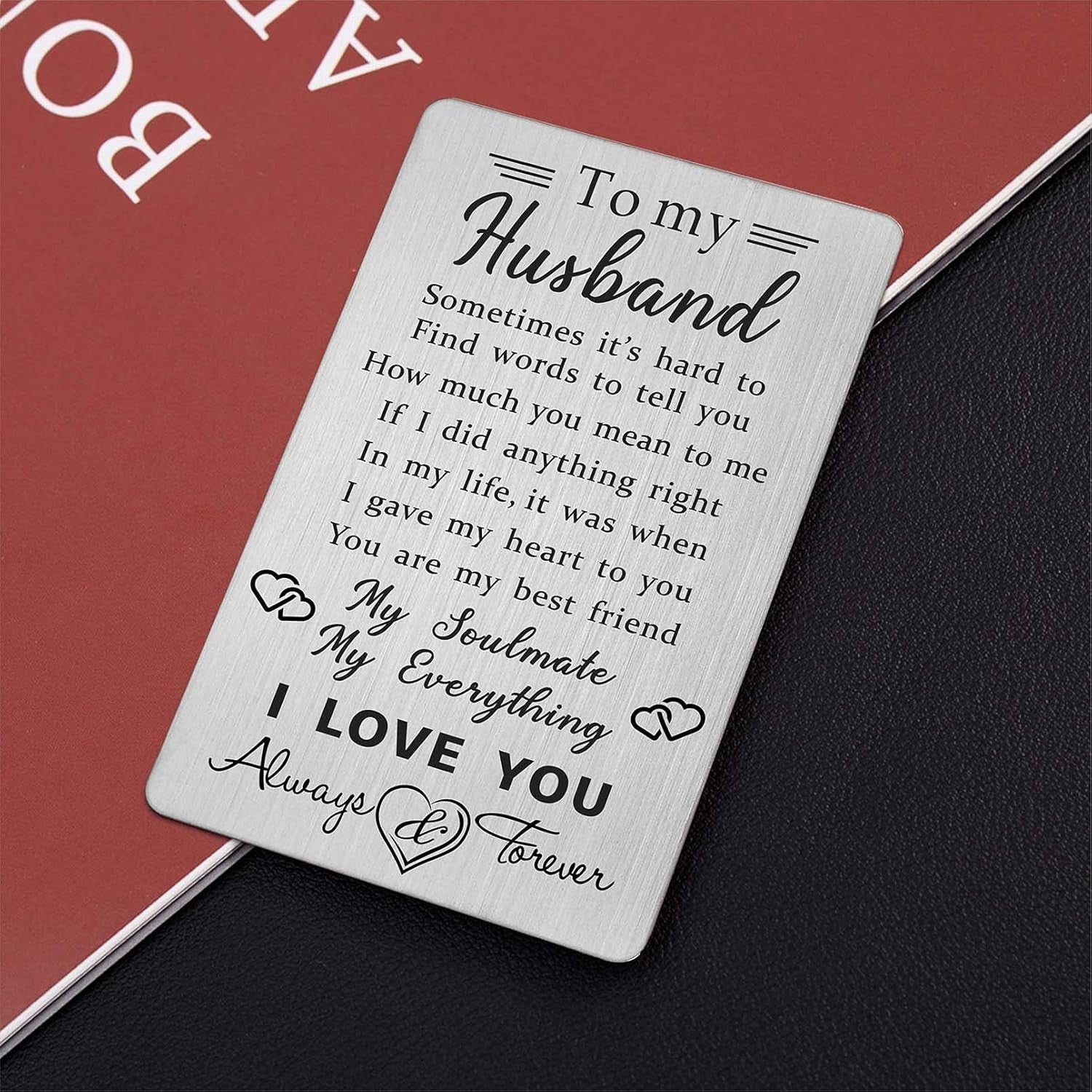 new Husband Wallet Card Father‘s Day Gifts from Wife, I Love You White/Neutral